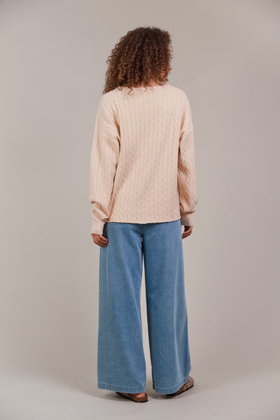 Palmer Cable Knit - Ecru LAST ONE 40% OFF!