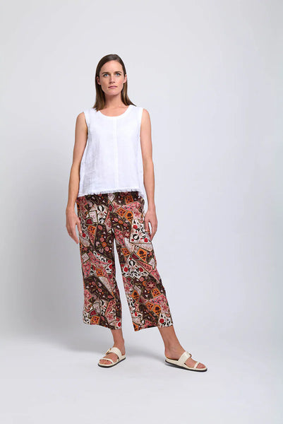 Fringe Benefits Shell Top - White