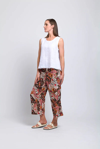 Fringe Benefits Shell Top - White