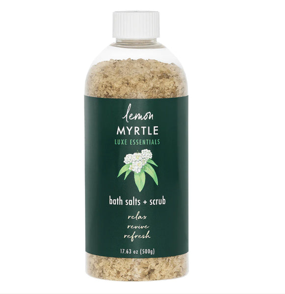 Lemon Myrtle Lux Essentials Bath Salt + Scrub - 500g