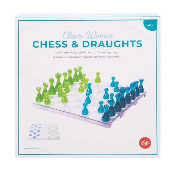 Clear Winners Duo Chess & Checkers Game