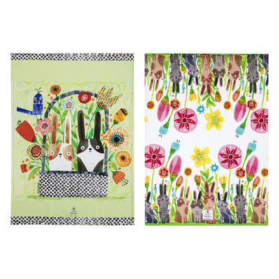 Playful Bunnies Collection 2pk Kitchen Towel