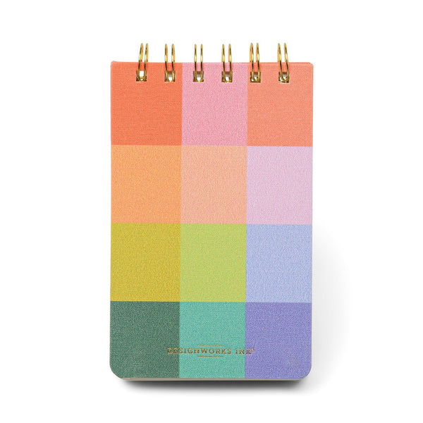 Twin Wire Notebook - Rainbow Check - I Am Enough