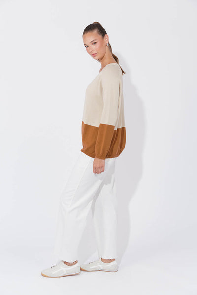 Casablanca Block Knit - Sand/ Dune NOW 40% OFF!