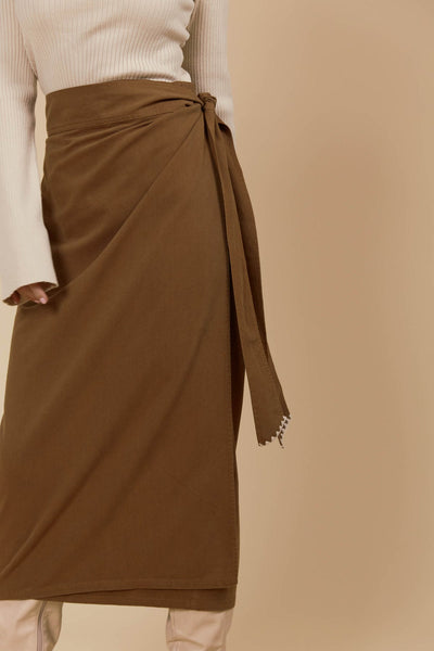 Freya Wrap Skirt - Toffee LAST ONE NOW 40% OFF!