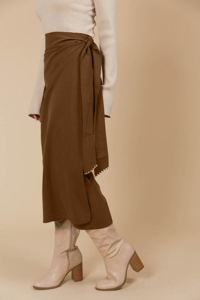 Freya Wrap Skirt - Toffee LAST ONE NOW 40% OFF!