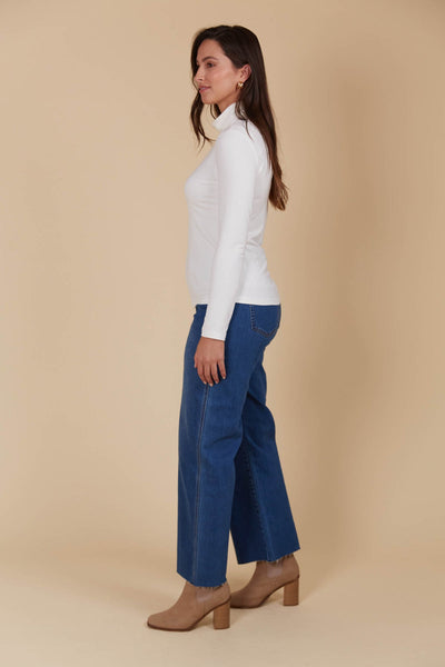 Naria Roll Neck Top - Ivory LAST ONE NOW 40% OFF!
