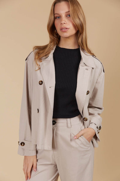 Freya Crop Trench - Canvas LAST ONE 40% OFF!