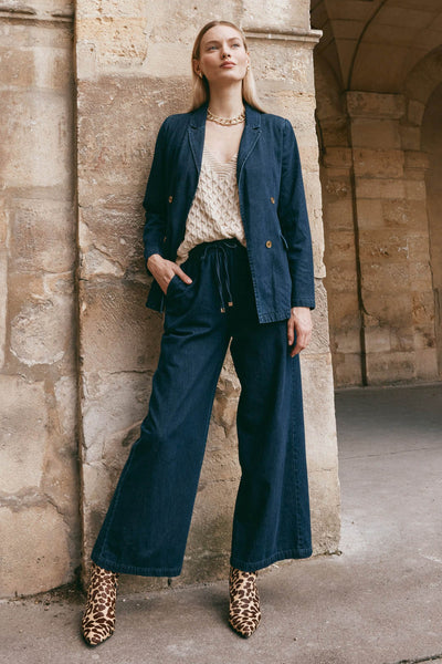 Pepi Wide Denim Pant - Oxford NOW 40% OFF!