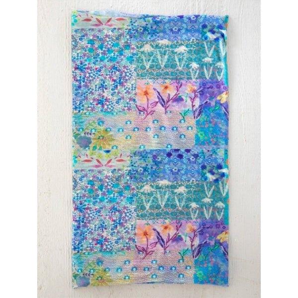 Boho Bandeau - Blue Watercolour Patchwork