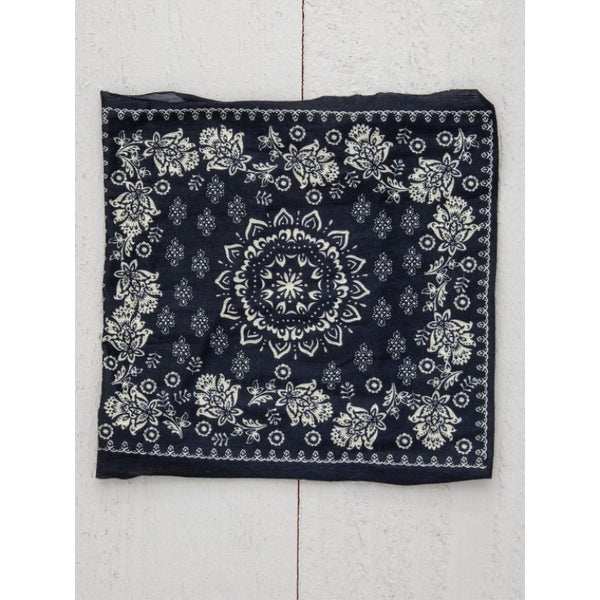 Boho Bandeau - Half - Black Cream Mandala