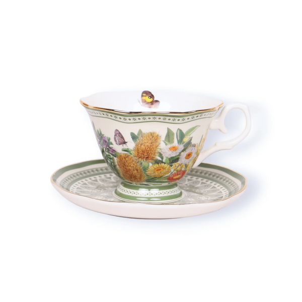 Tea Cup & Saucer - Botanical Blooms