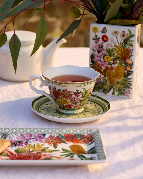 Tea Cup & Saucer - Botanical Blooms