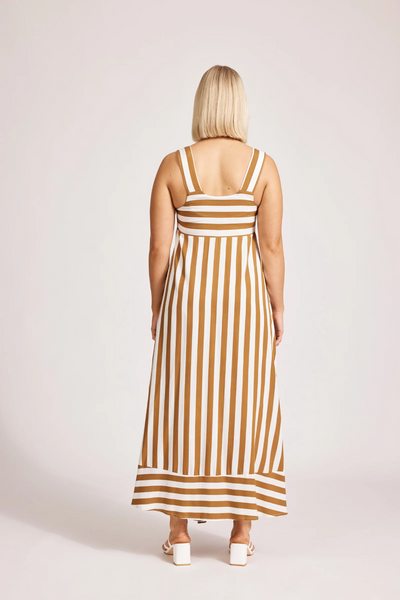 Treville Stripe Tank Maxi Dress - Caramel