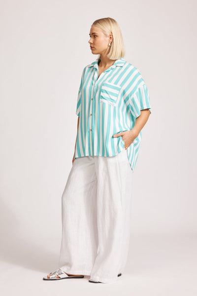Treville Stripe Shirt - ONE SIZE - Aqua
