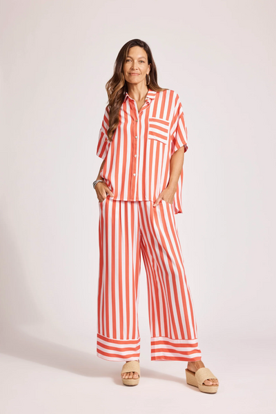 Treville Stripe Shirt - ONE SIZE - Coral