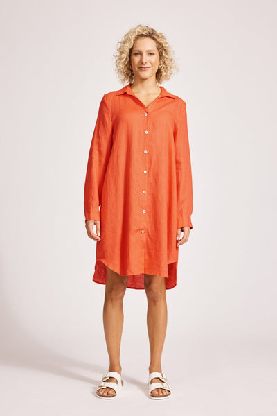 Miramar Shirt Dress - Coral