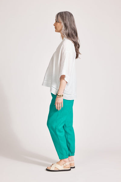 Miramar Collared Top - White