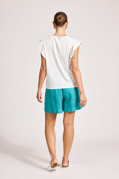 Francia Frill Tank - White