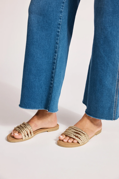 Miramar Plaited Sandal - Gold