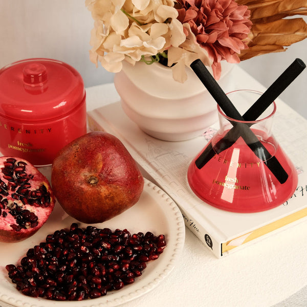 Serenity Soy Wax Candle - Fresh Pomegranate 230g
