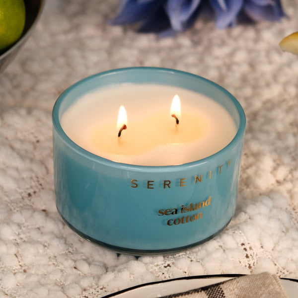 Serenity Soy Wax Candle - Sea Island Cotton