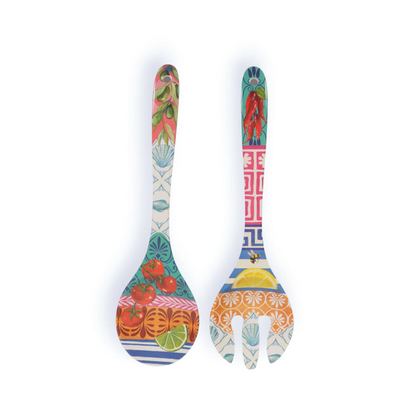 Salad Servers - Mediterranean Summer