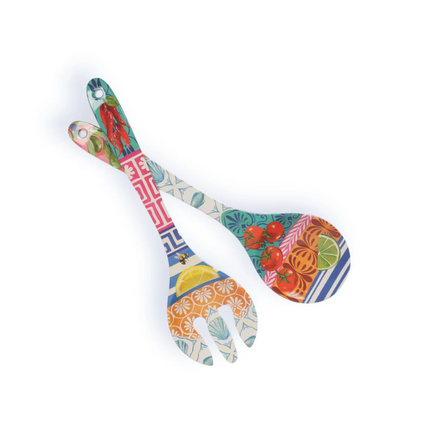 Salad Servers - Mediterranean Summer