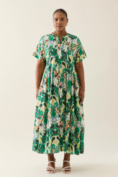 Aurora Pleat Maxi - Paisley