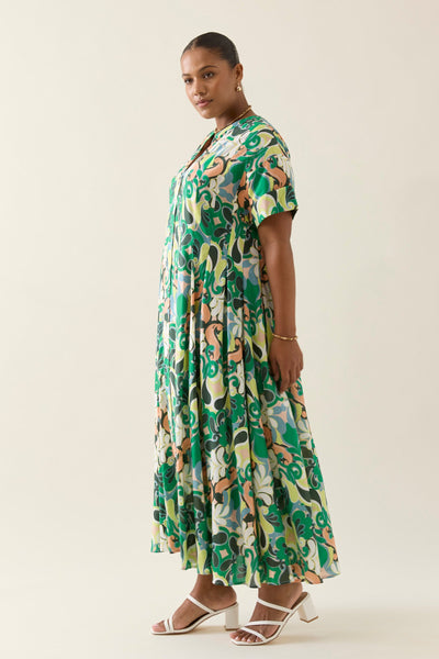 Aurora Pleat Maxi - Paisley