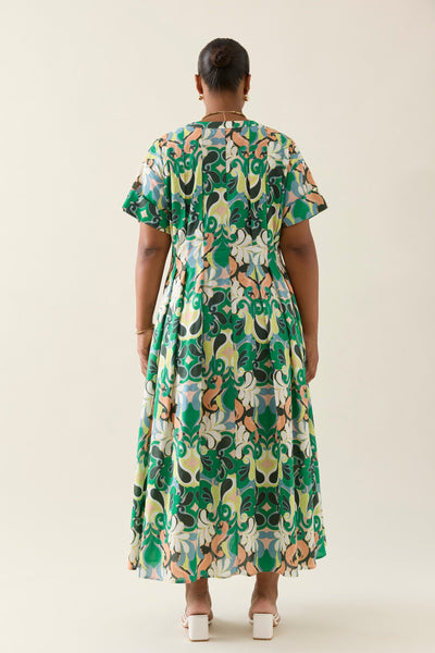 Aurora Pleat Maxi - Paisley