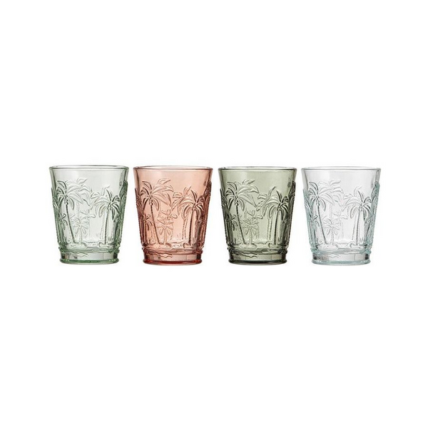 Panama Palm 4pk Glass Tumbler