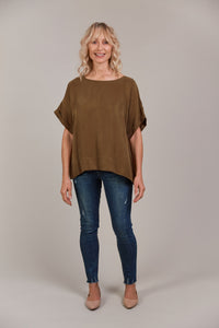 Eden Relaxed Top ONE SIZE - Tobacco