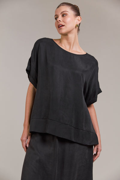 Eden Relaxed Top ONE SIZE - Black