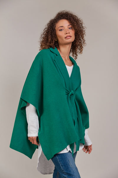 Palmer Knit Cape ONE SIZE - Teal
