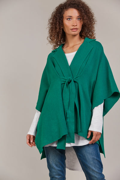 Palmer Knit Cape ONE SIZE - Teal