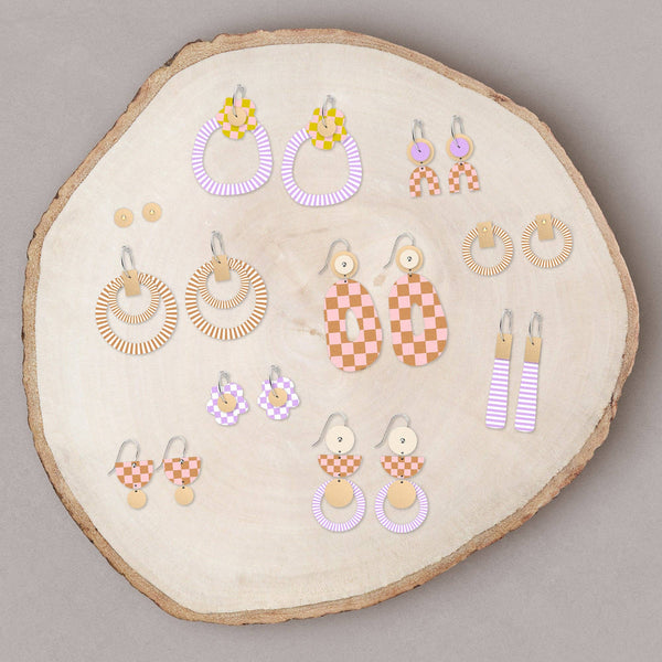 Playful Hues Layered Small Arch Hoop Earrings