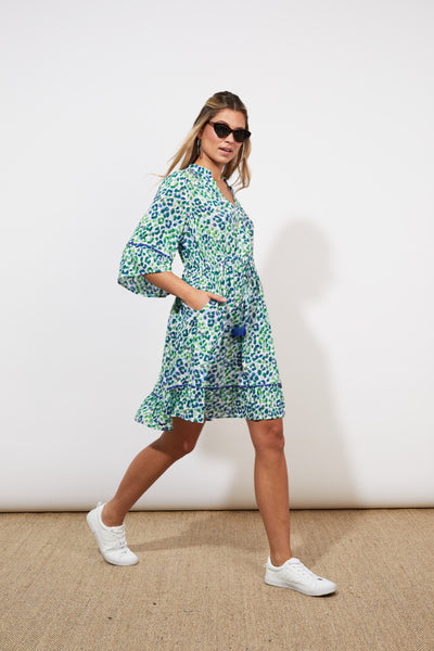 Lamu Tie Dress - Savannah Blue