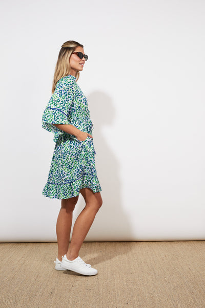 Lamu Tie Dress - Savannah Blue