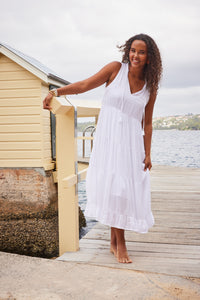Barbados Tiered Maxi Dress - Coconut