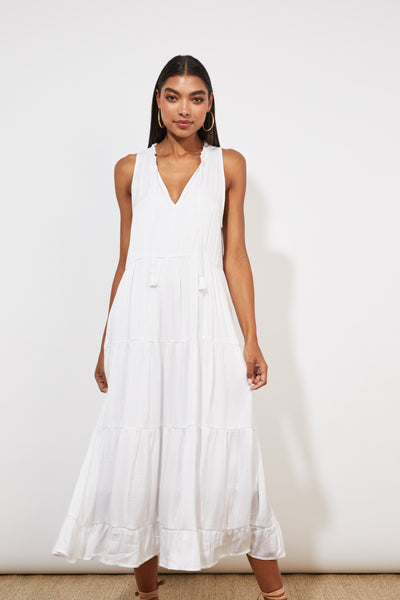 Barbados Tiered Maxi Dress - Coconut