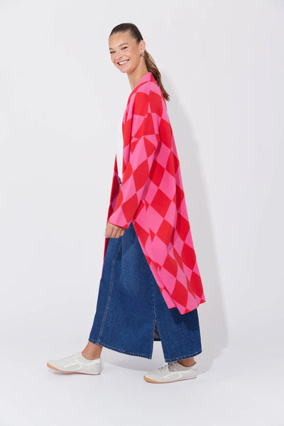 Casablanca Cardigan - Chilli/ Pink (ONE SIZE)