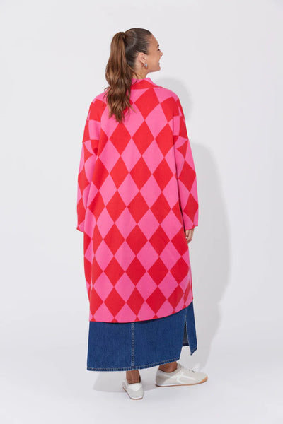 Casablanca Cardigan - Chilli/ Pink (ONE SIZE)