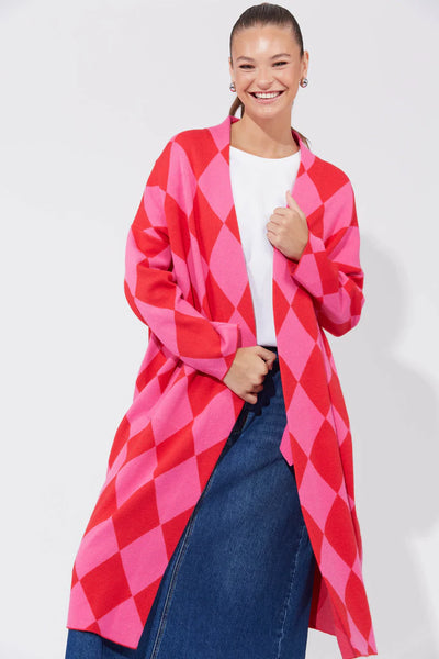 Casablanca Cardigan - Chilli/ Pink (ONE SIZE)
