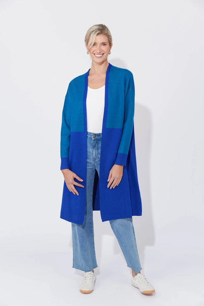 Cyprus Cardigan - Blue/ Oasis (ONE SIZE)