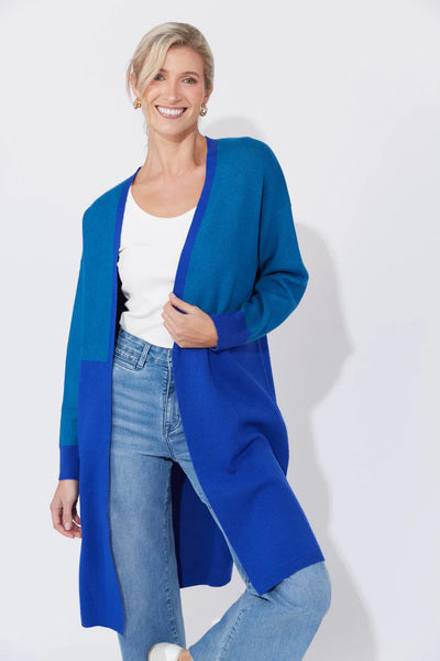 Cyprus Cardigan - Blue/ Oasis (ONE SIZE)