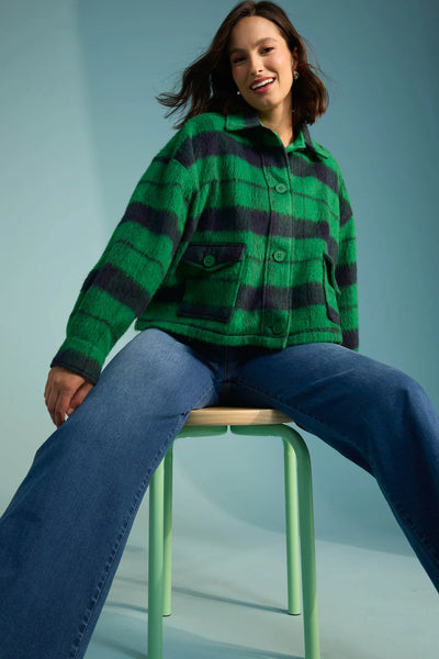 Daytona Crop Jacket - Oasis Green
