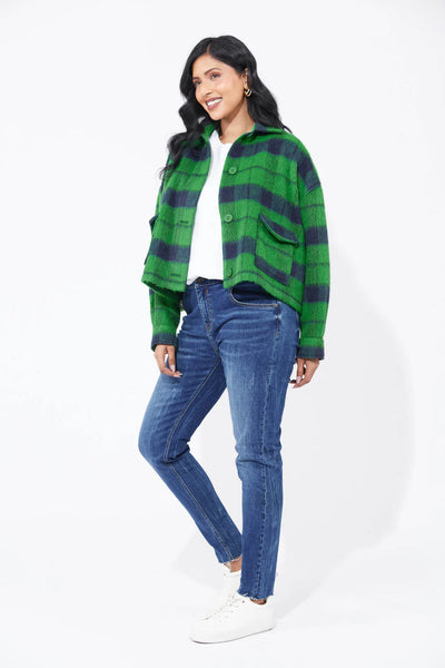 Daytona Crop Jacket - Oasis Green