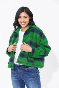 Daytona Crop Jacket - Oasis Green