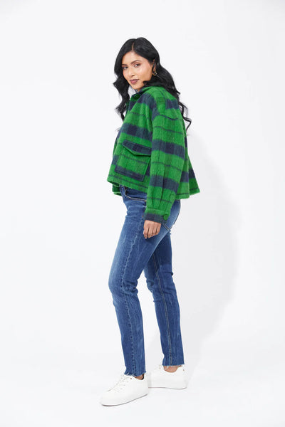 Daytona Crop Jacket - Oasis Green